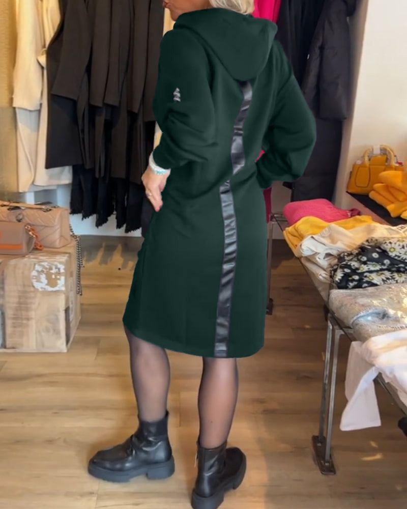 MOA - Solid Dress with Hood and Pockets