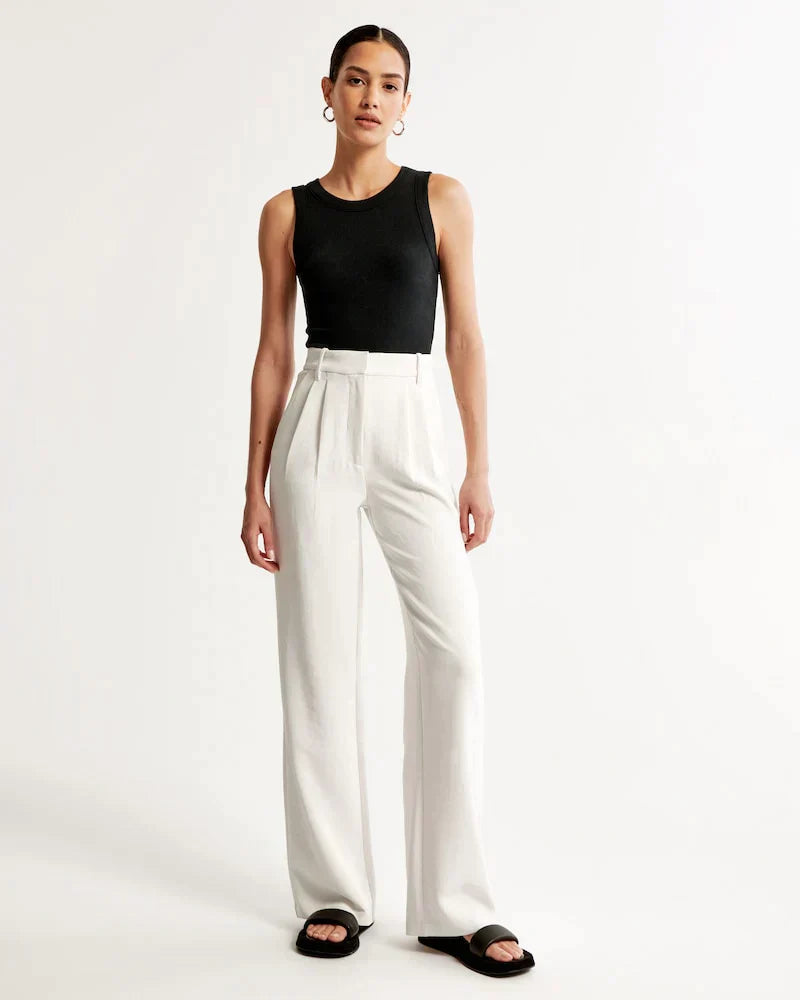 Tailored Wide-Leg Pants