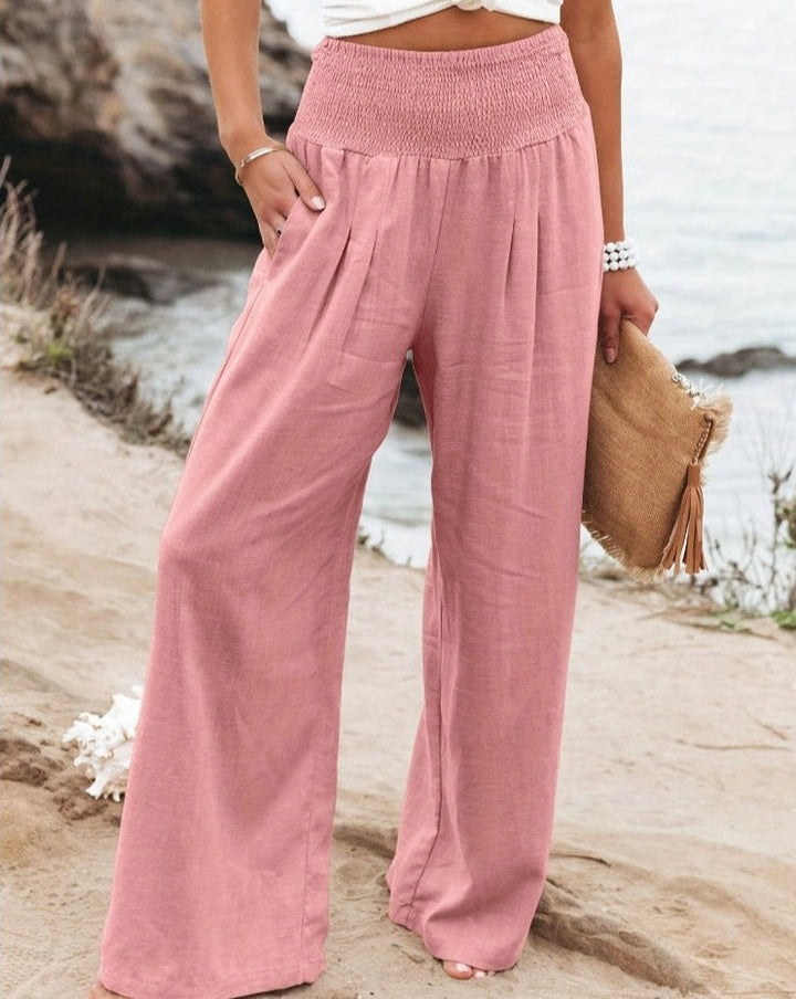 Ubud -High waist cotton pants