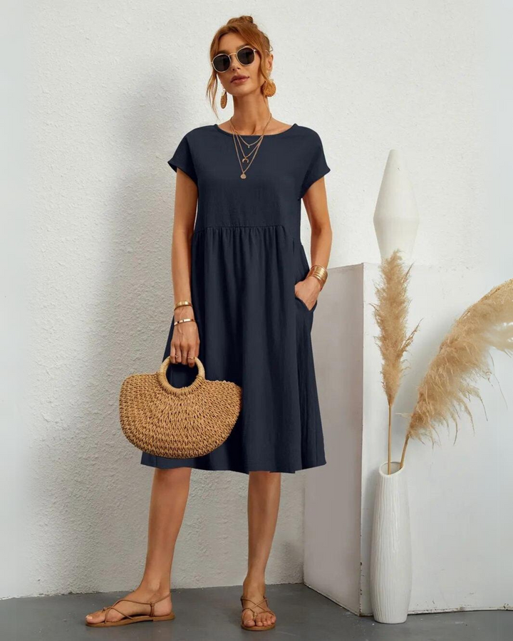 MILLA - O-NECK CASUAL SUMMER LOOSE FIT DRESS