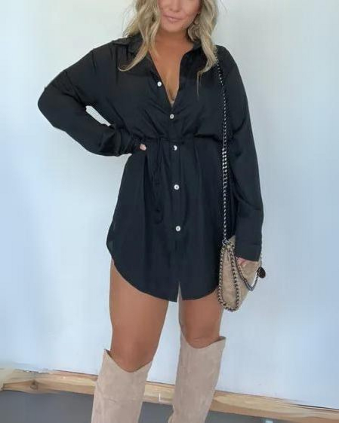 SATIN NIGHTS - CASUAL ROMPER DRESS