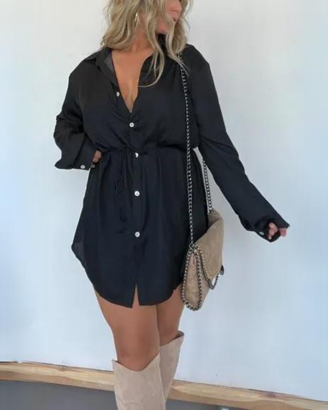 SATIN NIGHTS - CASUAL ROMPER DRESS