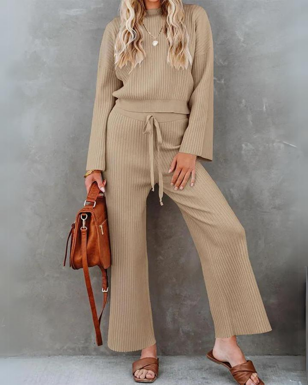 BALI - KNITTED LONG SLEEVES TOP AND PANTS SETS