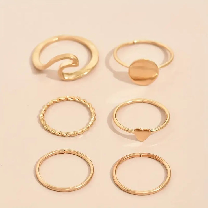 Celine - 18k Gold plated ring set