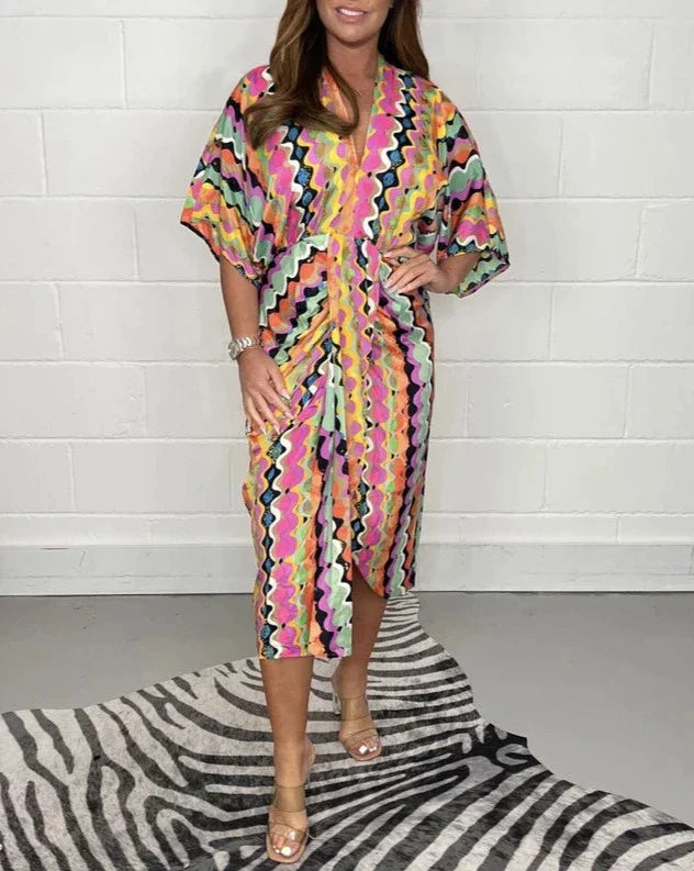 DIANE - PRINTED KIMONO DRESS