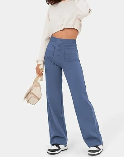 ANDY - High-waisted elastic casual pants